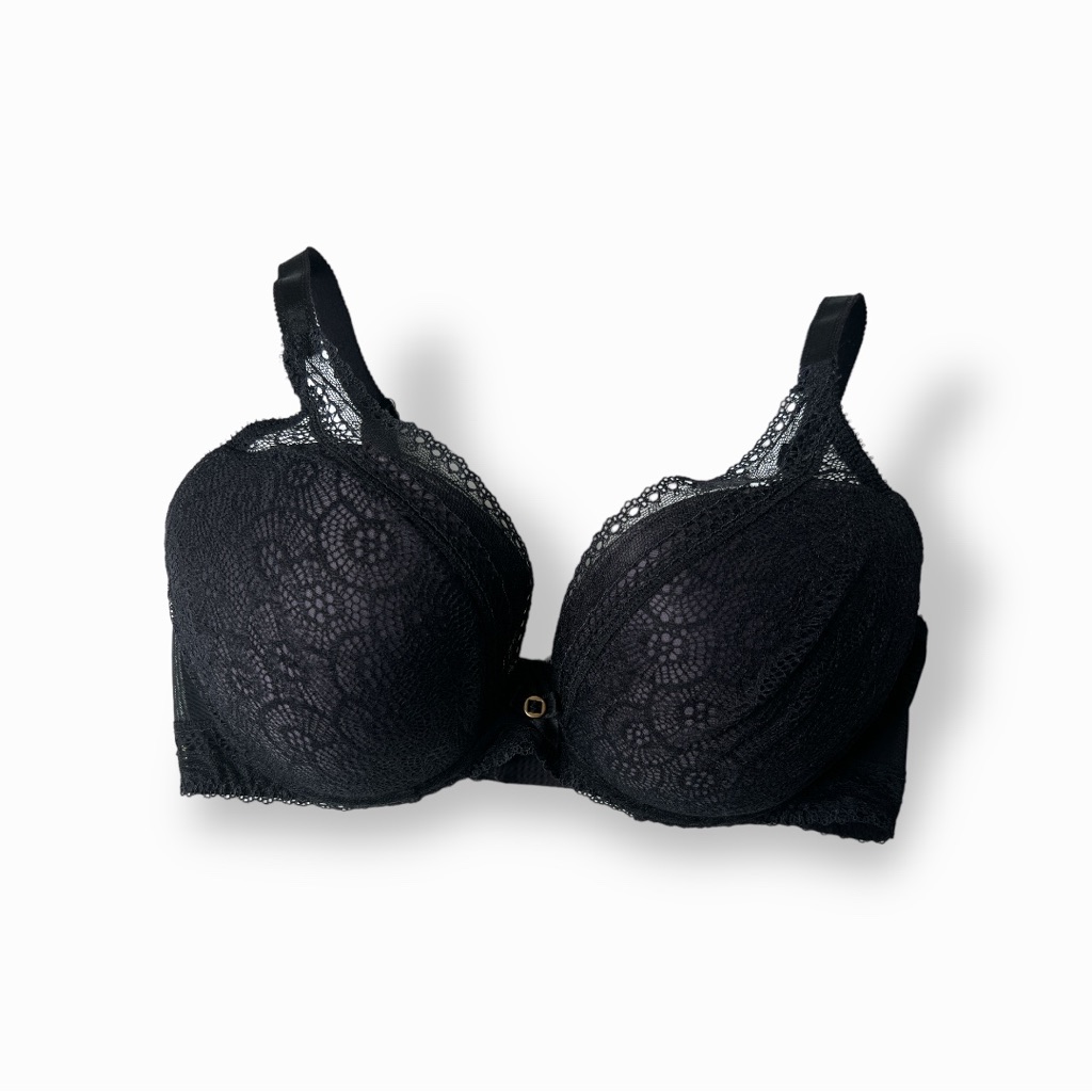 Chantelle Bra Festivite Floral Lace Plunge T-Shirt Black 32dddd 32g 4d